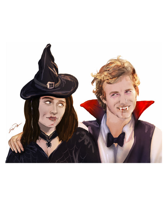 Jane & Lisbon Halloween Print (8.5 x 11) THE MENTALIST