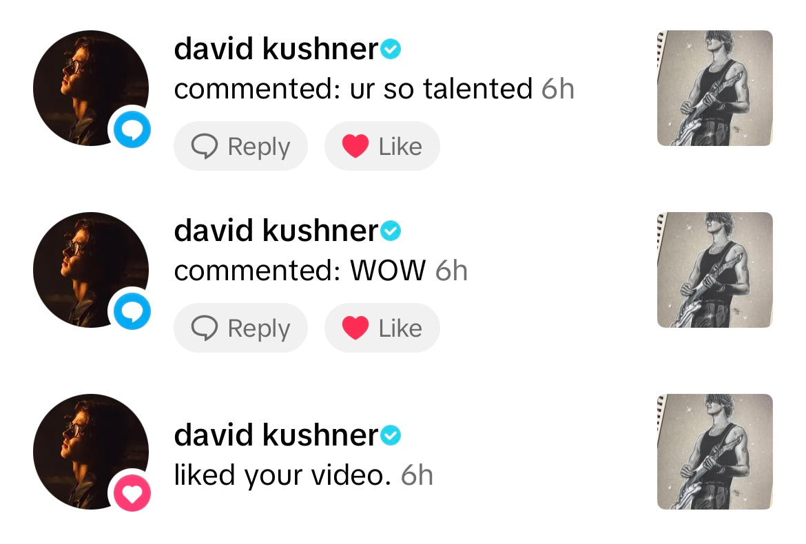 David Kushner Rare Print 8 x 10 (Exclusive Edition)