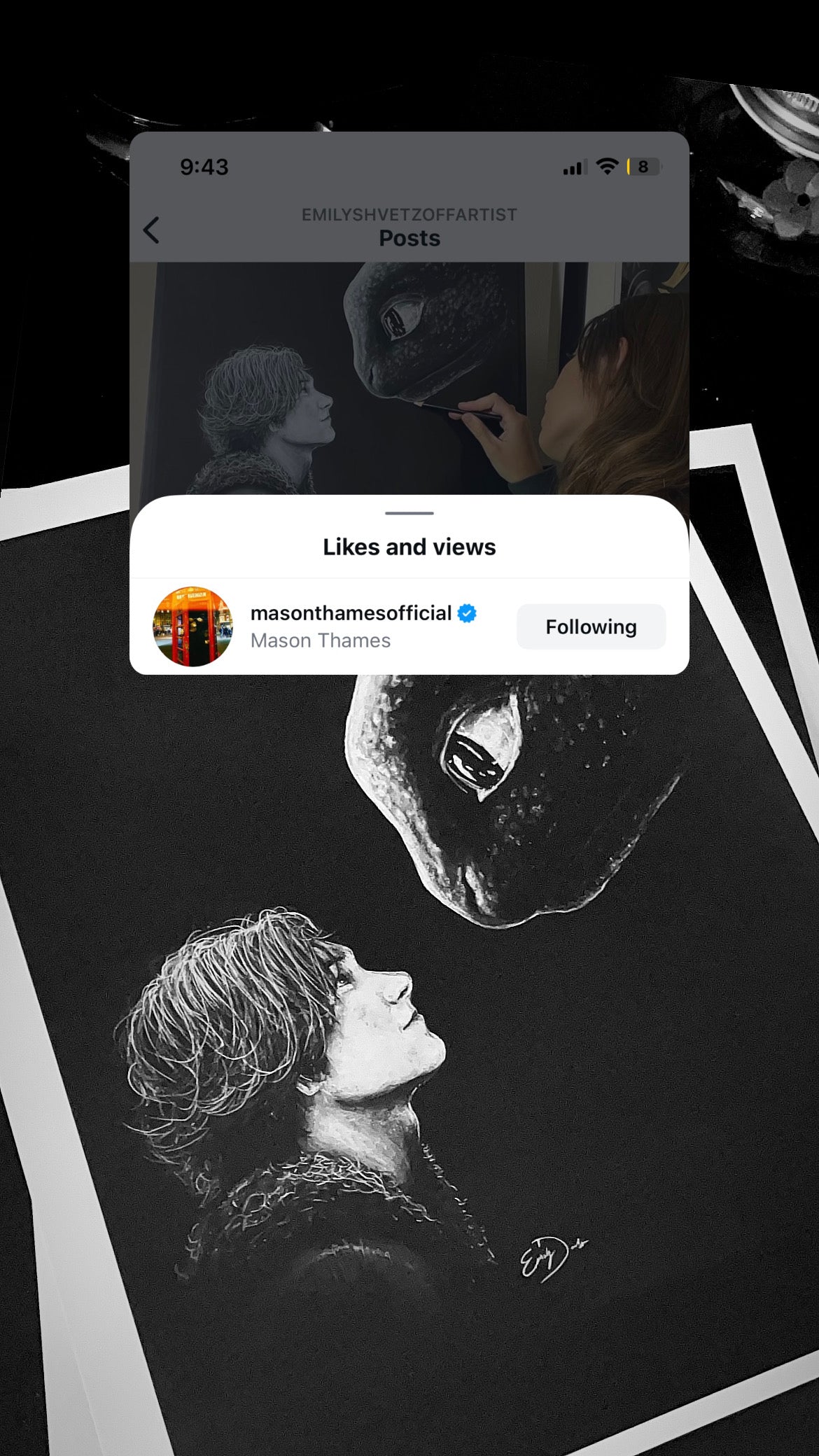 PRINTS - Hiccup & Toothless (HTTYD Live-Action) ~ Mason Thames 8 x 10 Print